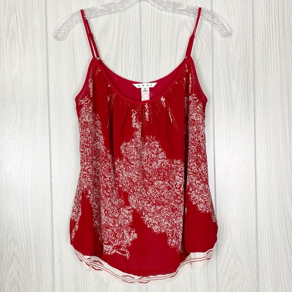 CAbi Tops - Cabi | Township Red Heart Cami Tank Top Size Small